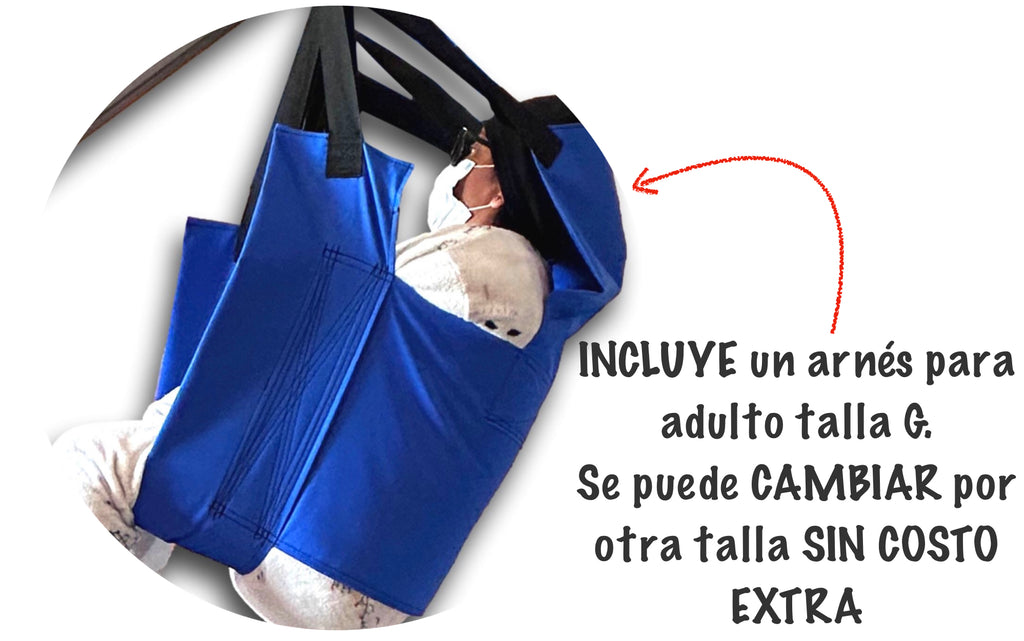 Grúa para pacientes, enfermos. ¡Arnés incluido!